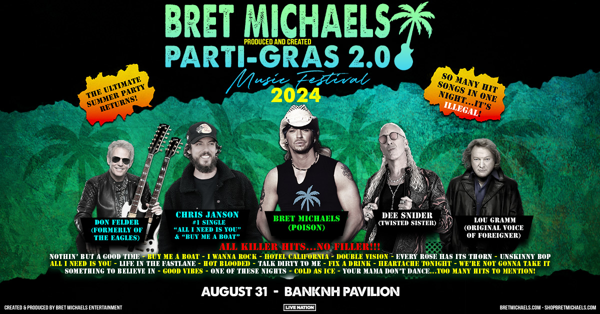 Win Tickets to Bret Michaels Parti-Gras 2024 Tour