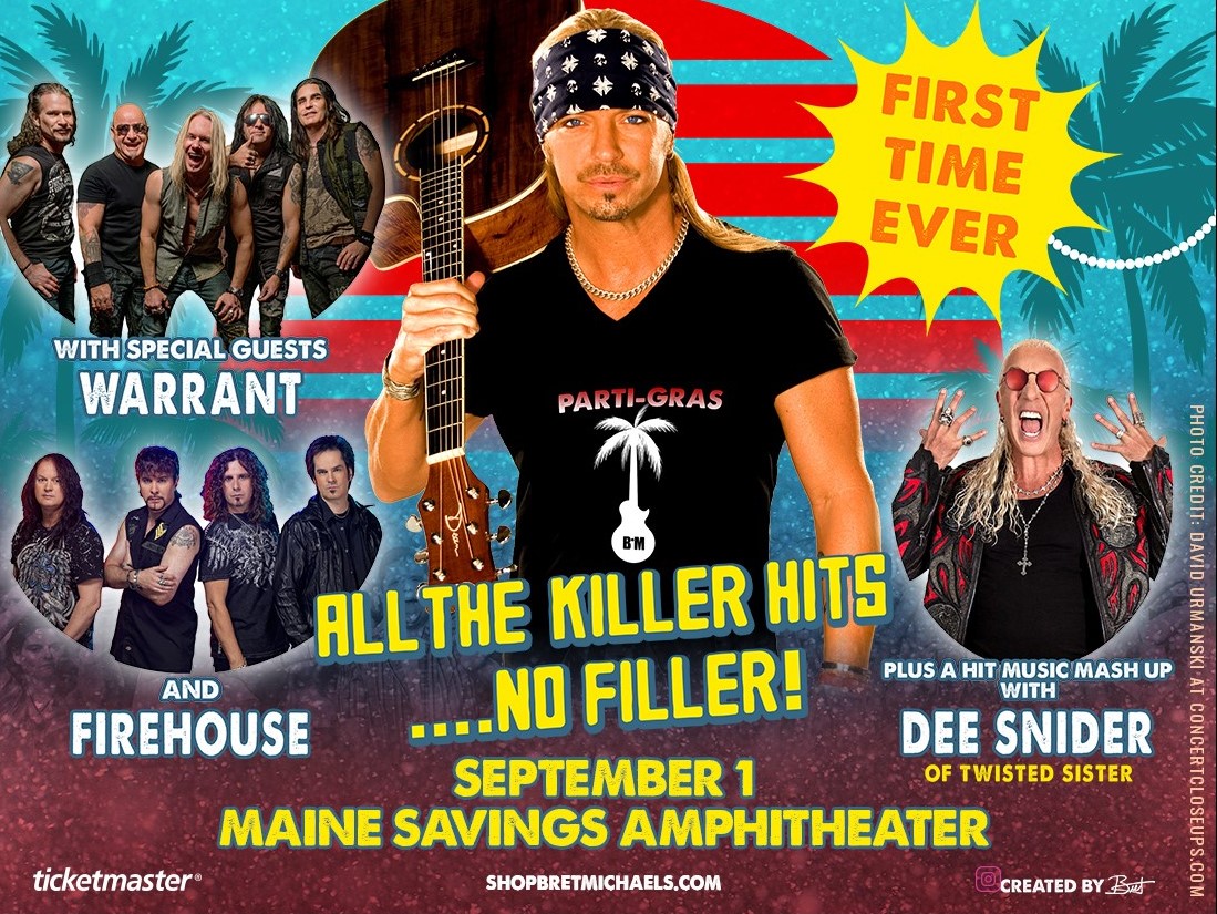 Win Tickets to Bret Michaels Parti-Gras 2024 Tour at Maine Savings Ampitheater