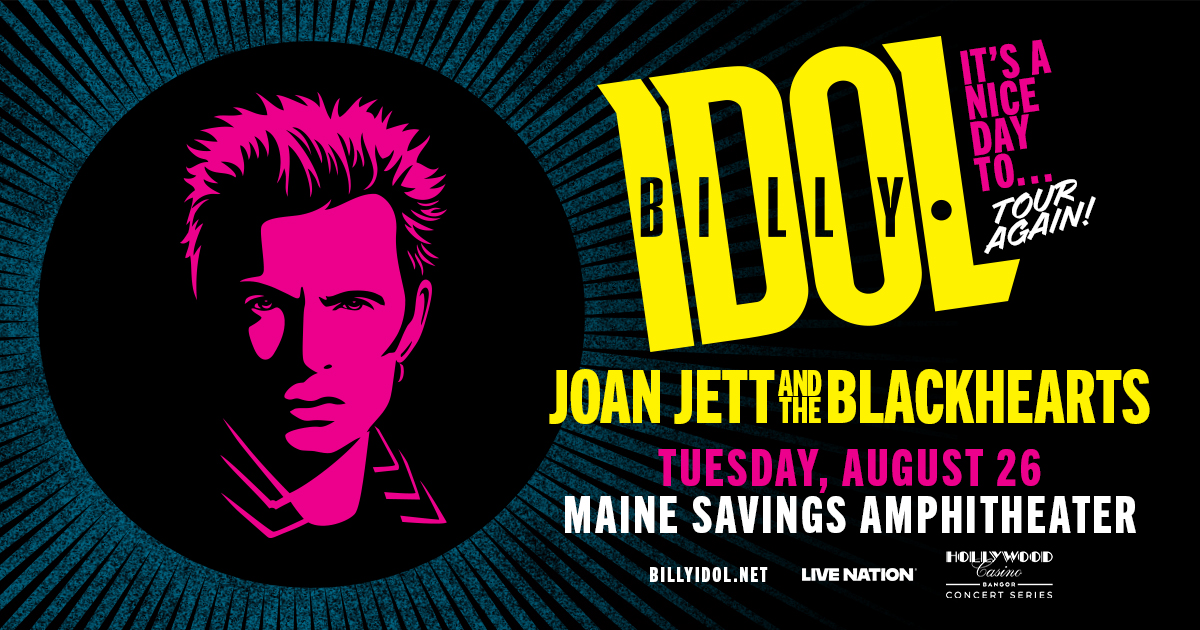 See Billy Idol with Joan Jett And The Blackhearts in Bangor!